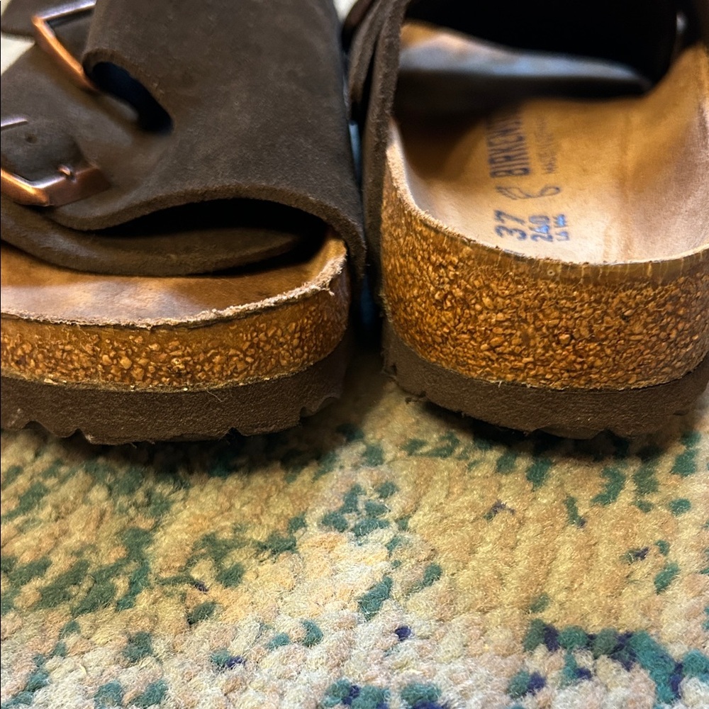 Birkenstock Brown Suede Sandals - Picture 2 of 4
